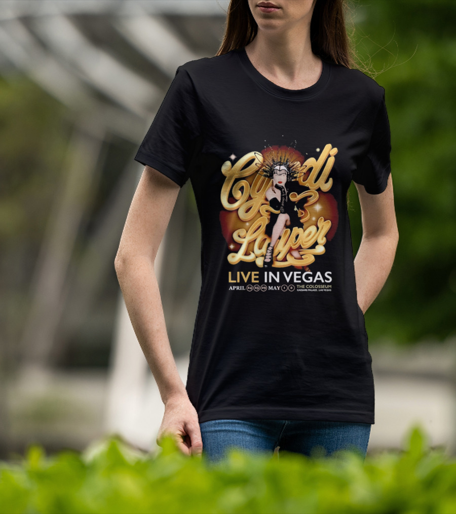Cyndi Lauper Live In Vegas April May The Colosseum Caesars Palace T-Shirt