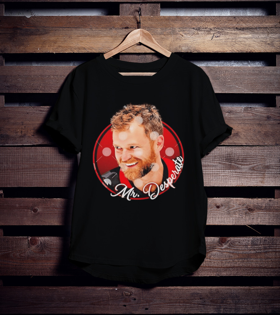 Mr Desperate Expression Hockey Player Red Circle T-Shirt