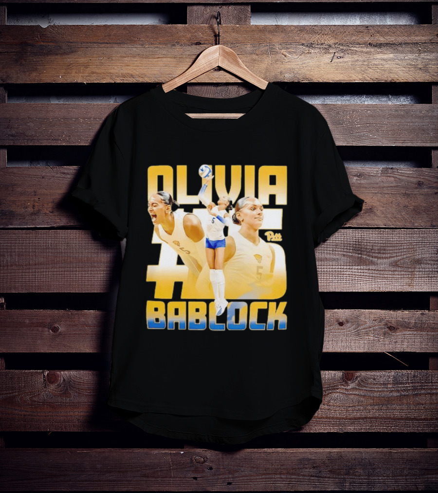 Olivia Bablock Pitt Panthers Volleyball Number 5 T-Shirt
