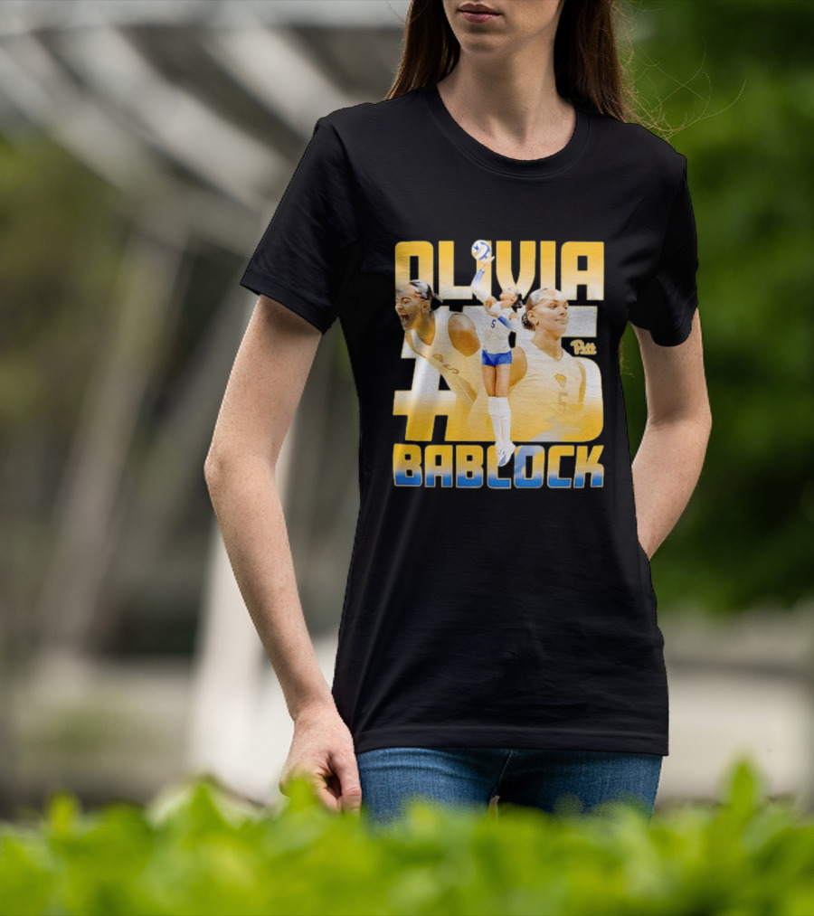 Olivia Bablock Pitt Panthers Volleyball Number 5 T-Shirt