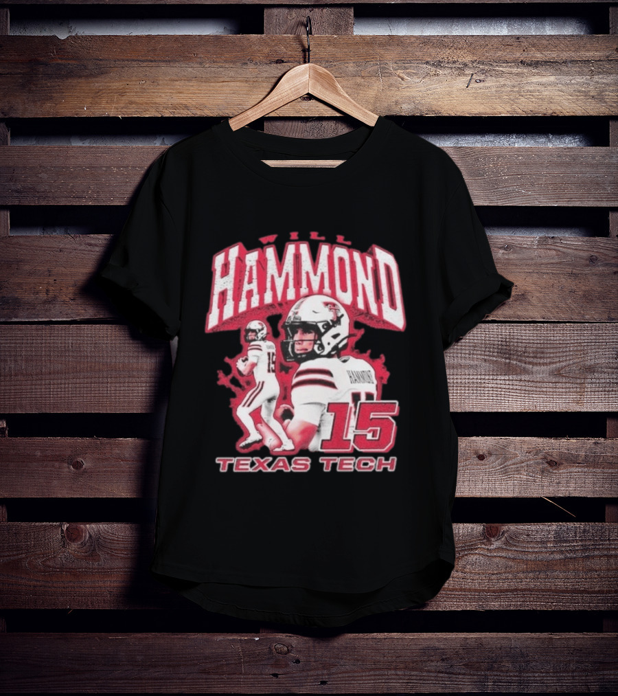 William Hammond Texas Tech Red Raiders Football 15 T-Shirt