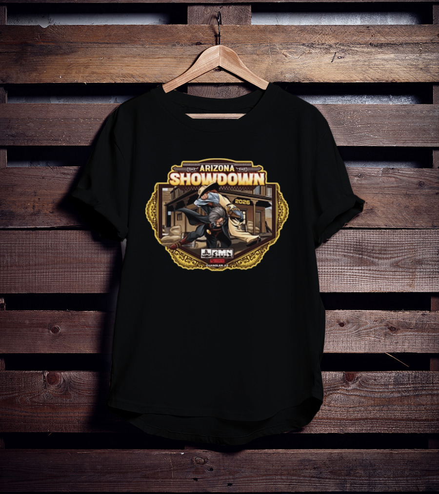 RMN Events Arizona Showdown 2026 Cowboy Fight Scene Vintage Western T-Shirt