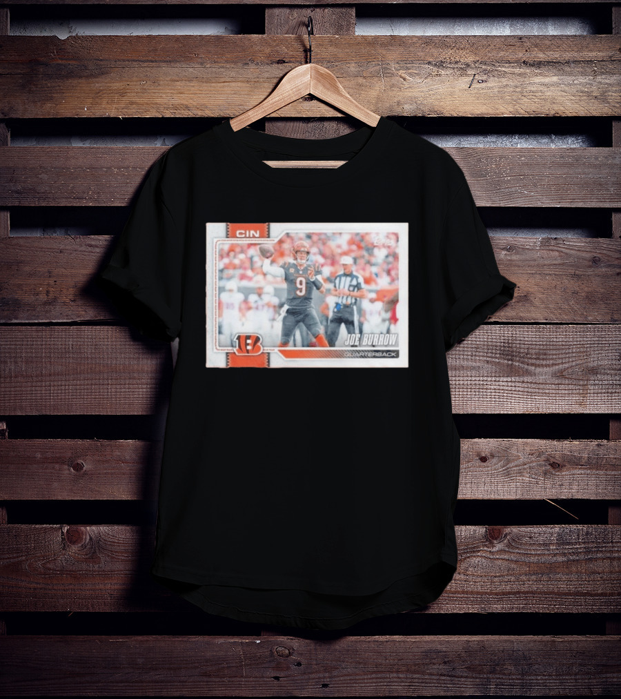 Joe Burrow Cincinnati Bengals Quarterback No 9 Football Card 2026 T-Shirt