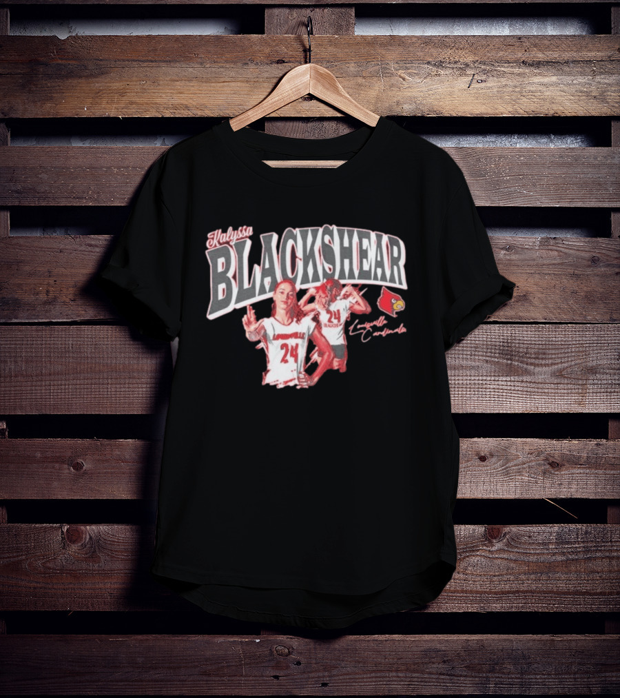 Kalyssa Blackshear Louisville Cardinals 24 Paintbrush T-Shirt