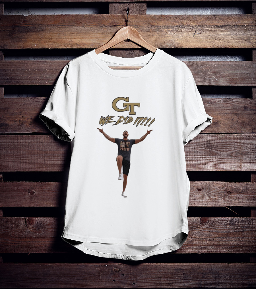 Georgia Tech GT We Did It Gritty Not Pretty Celebration T-Shirt