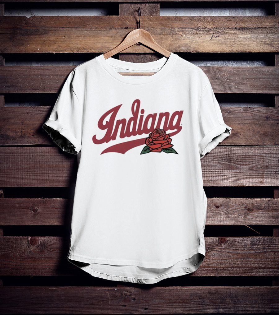 Indiana Rose University College Hoosiers Vintage Floral Script T-Shirt