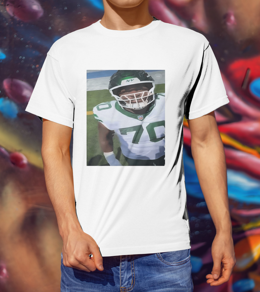 New York Jets Number 70 Football Player NFL Jersey T-Shirt