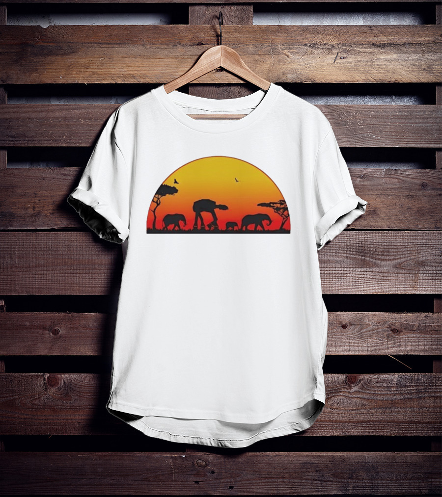 Star Wars AT AT Walker African Savanna Sunset T-Shirt