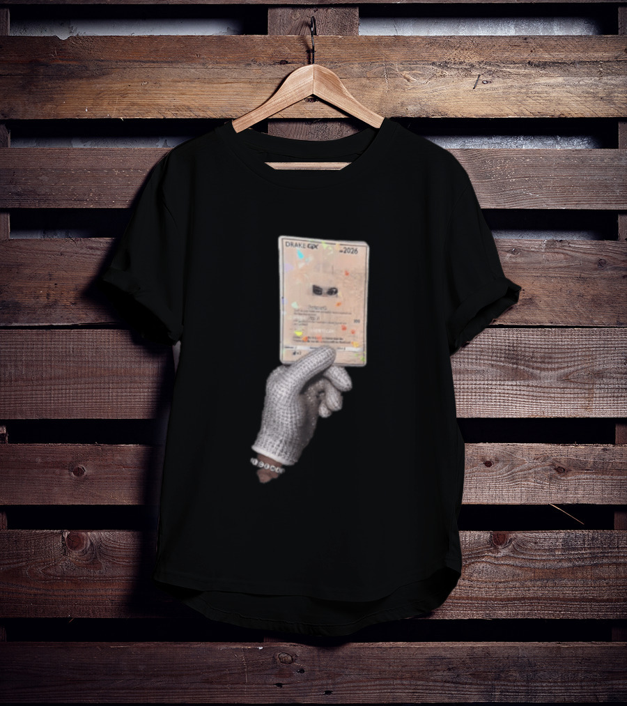 Drake GX 2026 Habibti 100 Rhinestone Glove Holding Trading Card T-Shirt