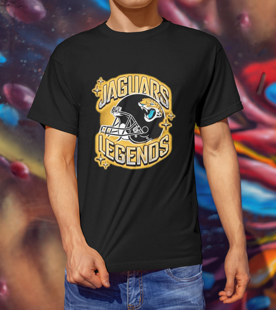 Jaguars Legends Football Helmet Icon With Stars T-Shirt