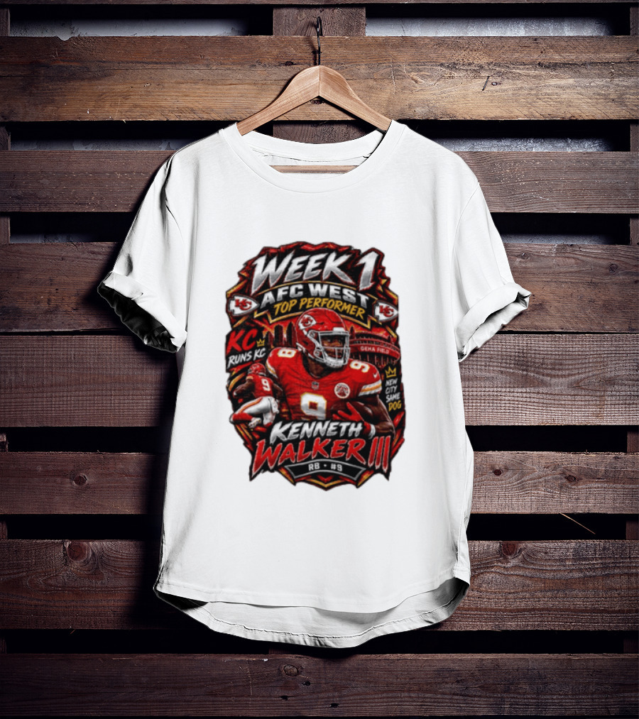 Kenneth Walker Kansas City Chiefs Week 1 NFC West Top Performer T-Shirt