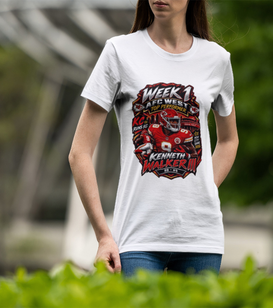 Kenneth Walker Kansas City Chiefs Week 1 NFC West Top Performer T-Shirt