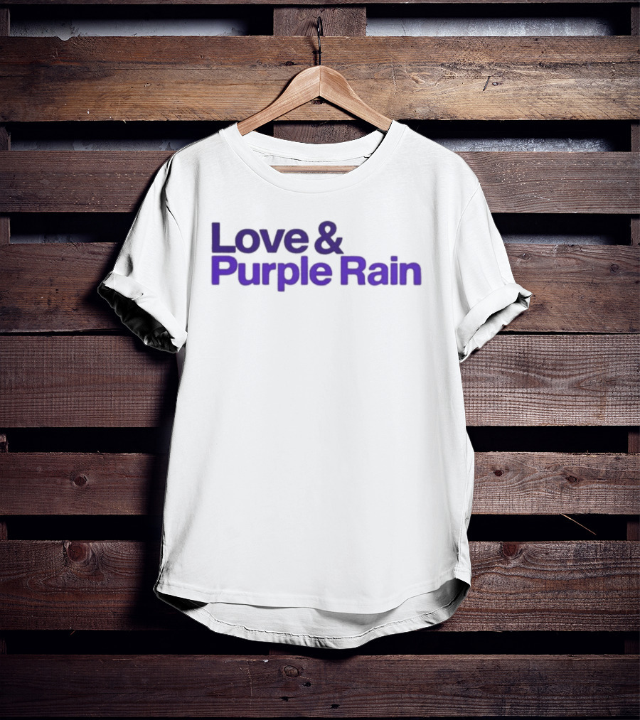 Minnesota Vikings Love Peace Purple Rain T-Shirt
