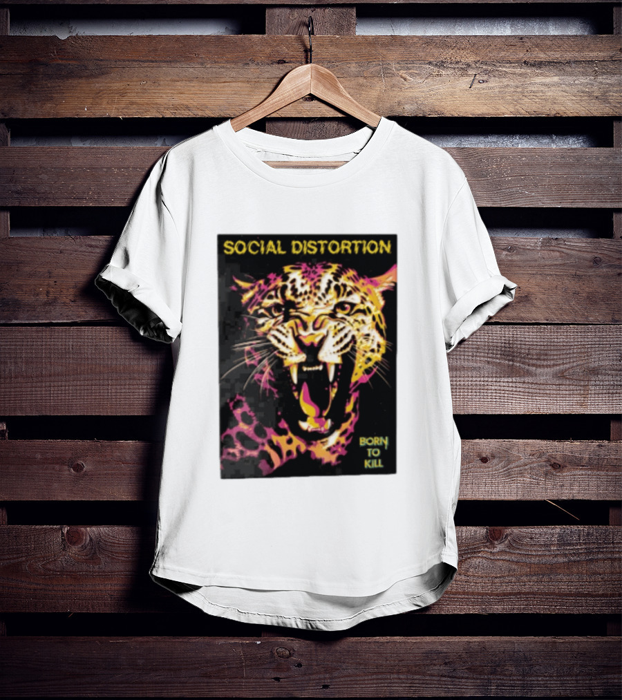 Social Distortion Snarling Leopard Born To Kill T-Shirt