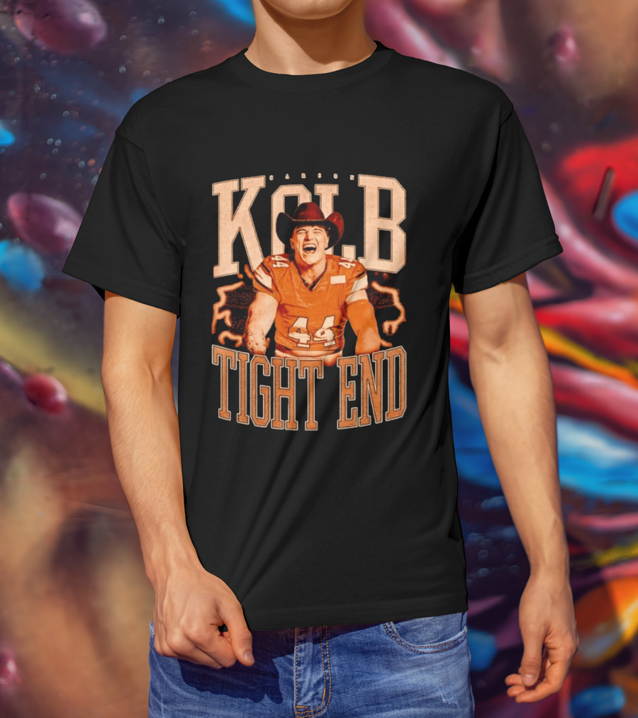 Carson Kolb 44 Cowboy Hat Football Player Tight End T-Shirt