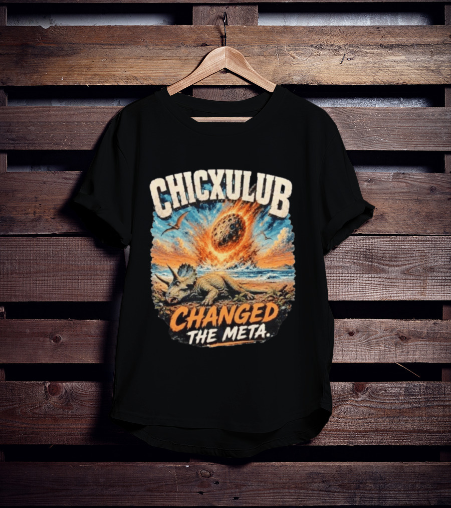 Chicxulub Asteroid Impact Dinosaur Triceratops Extinction Event T-Shirt
