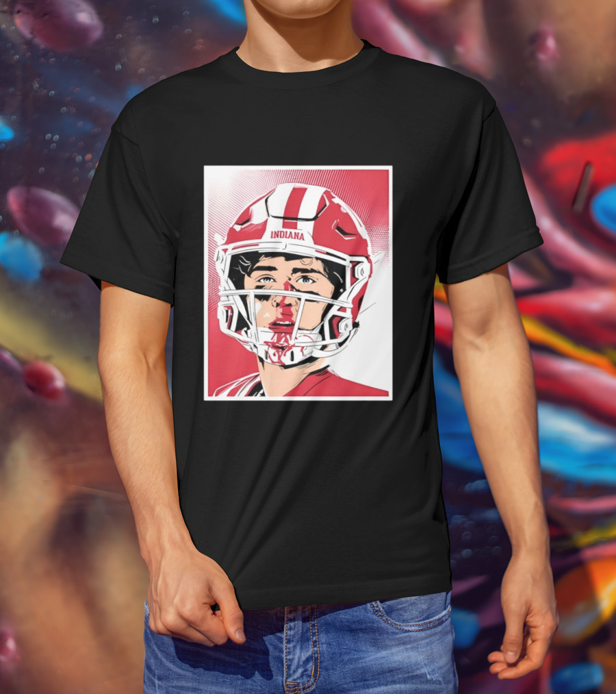 Josh Hoover Indiana Football Bloody Face Helmet T-Shirt