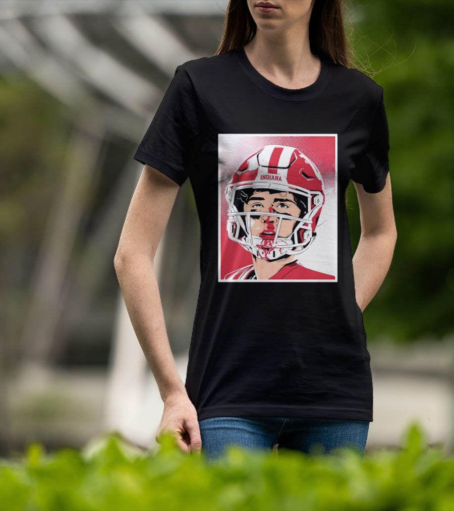 Josh Hoover Indiana Football Bloody Face Helmet T-Shirt