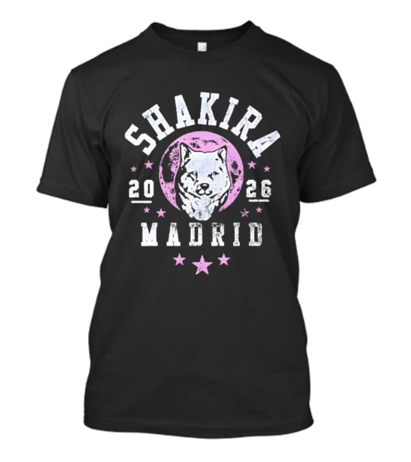 Shakira 2026 Wolf Moon Madrid Distressed T-Shirt