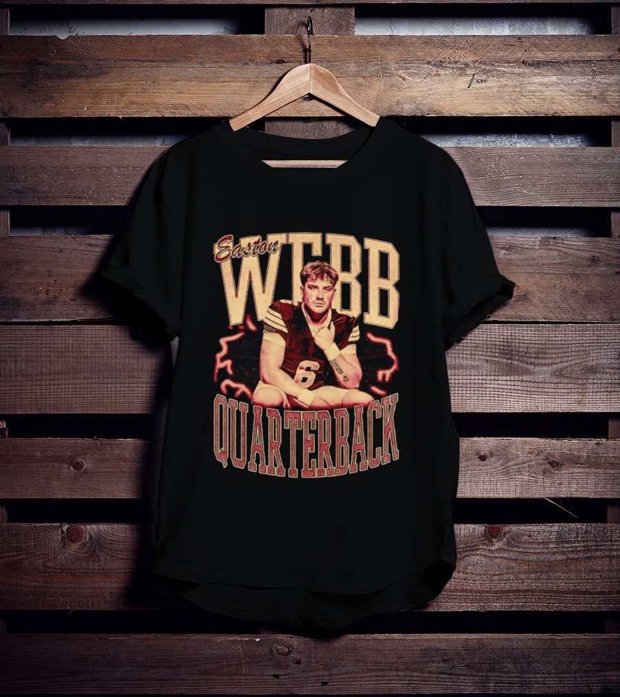 Easton WTBB 6 Quarterback Distressed Football T-Shirt