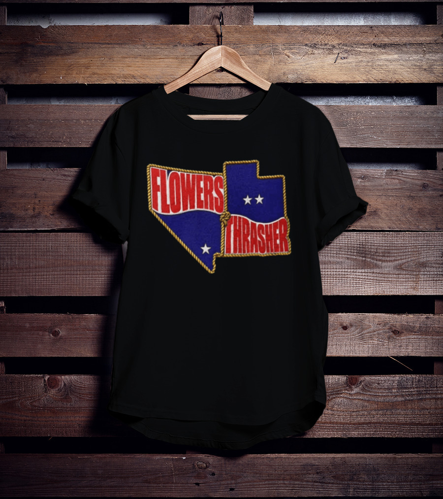 FLOWERS THRASHER Nevada Utah Patch T-Shirt