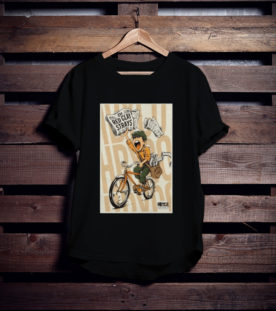 Red Clay Strays Sep 20 2026 San Antonio Frost Bank Center HBYCO Newsboy Bicycle T-Shirt