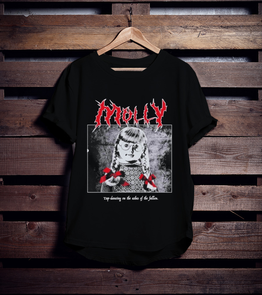 Molly Tap Dancing On The Ashes Of The Fallen Horror Doll Drawing T-Shirt