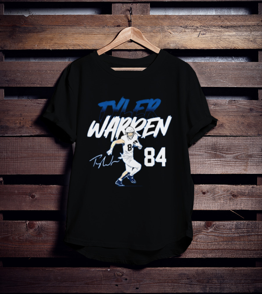 Tyler Warren Penn State 84 Football Player Signature T-Shirt