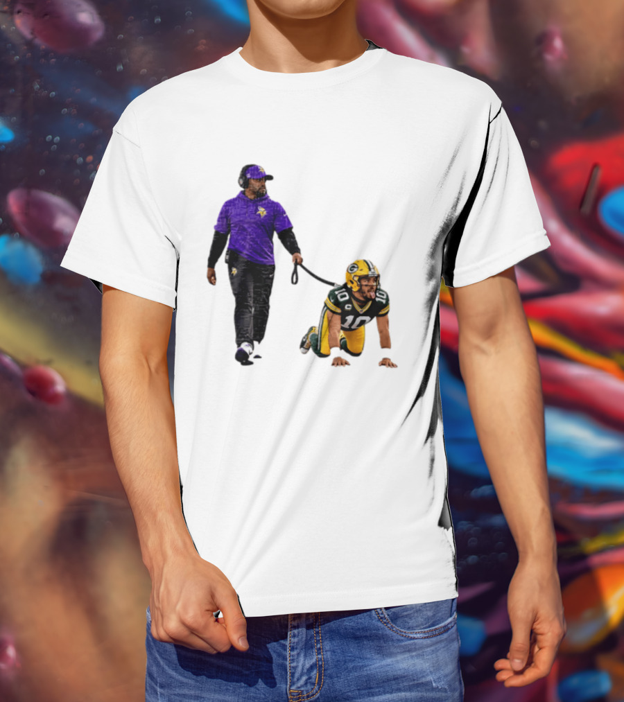 Brian Flores Minnesota Vikings Dominating Jordan Love Green Bay Packers NFL Meme T-Shirt