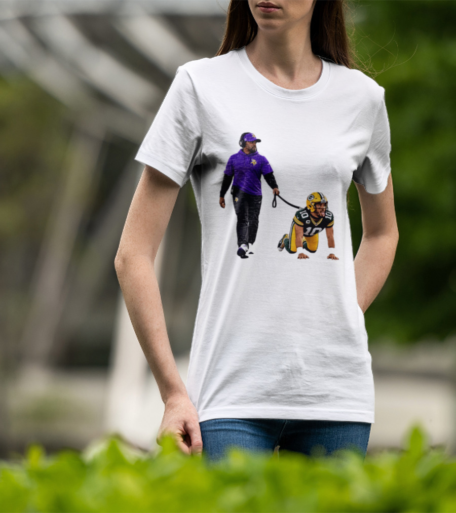 Brian Flores Minnesota Vikings Dominating Jordan Love Green Bay Packers NFL Meme T-Shirt