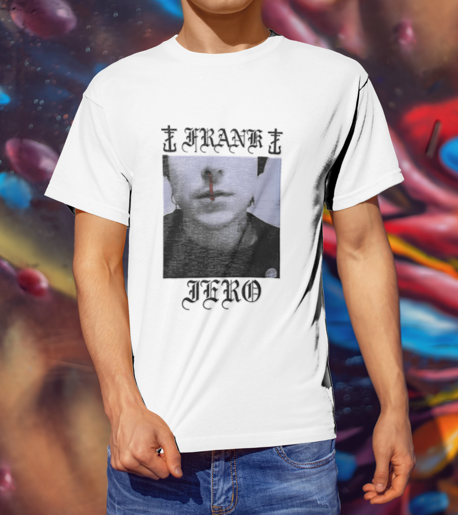 Franke Jero Dark Blue Aesthetic Nosebleed Art My Chemical Romance T-Shirt