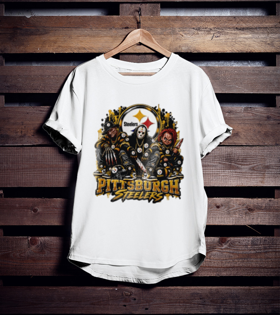 Freddy Krueger Jason Voorhees Chucky Steelers Halloween Pittsburgh T-Shirt