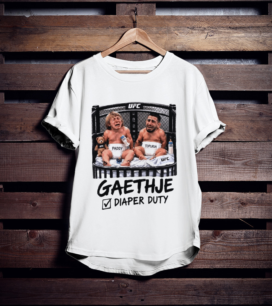 UFC Gaethje Diaper Duty Paddy Topuria Cage Fight T-Shirt