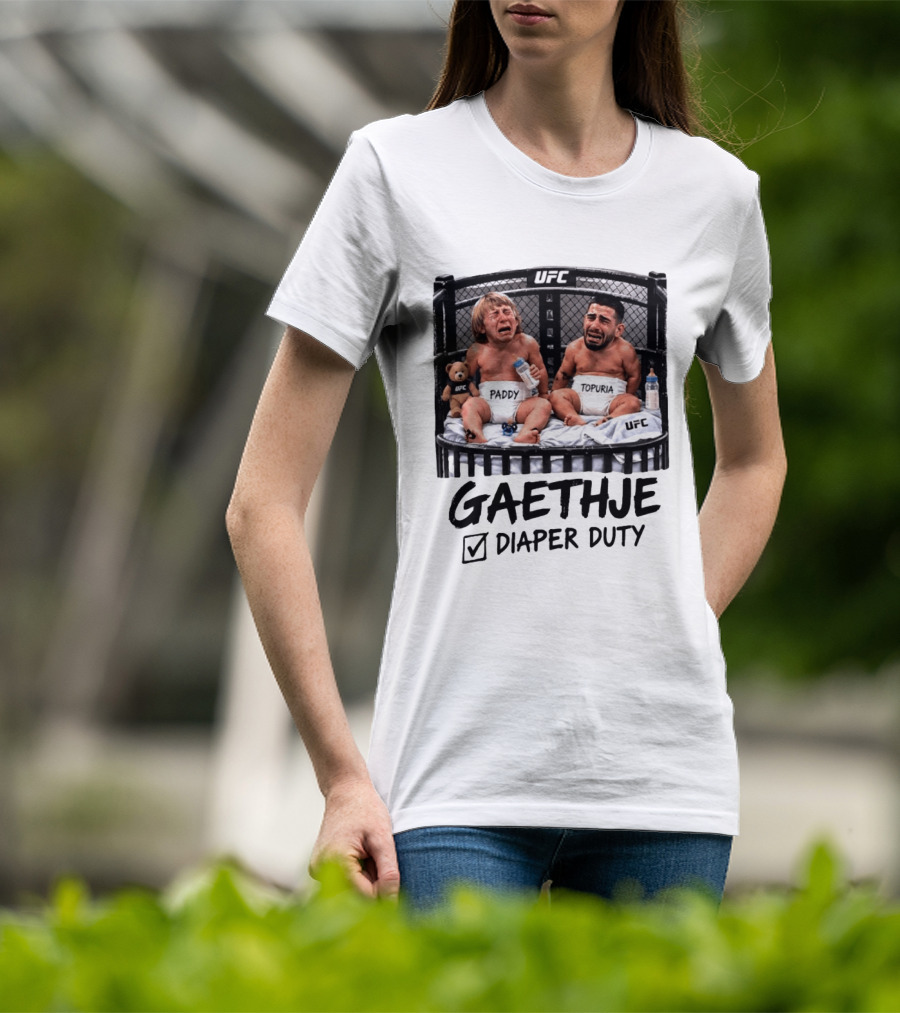 UFC Gaethje Diaper Duty Paddy Topuria Cage Fight T-Shirt