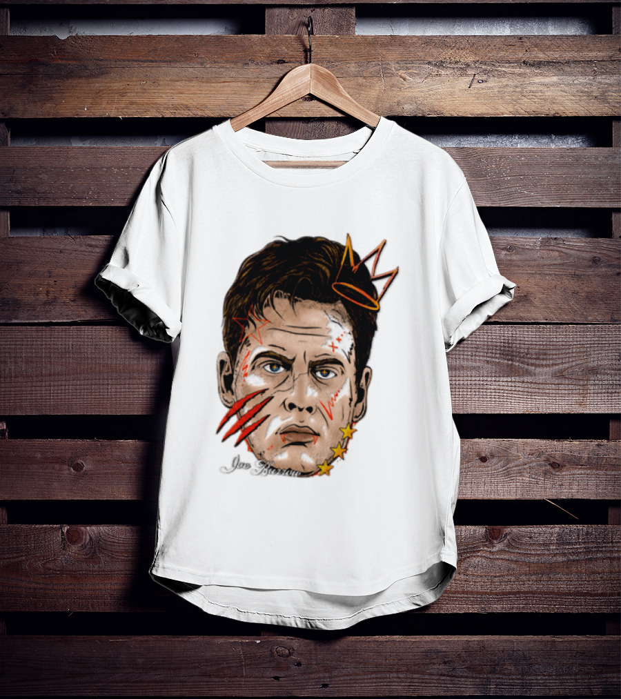 Joe Burrow Fat Head Limited Edition Player Crowned Star Scratches T-Shirt