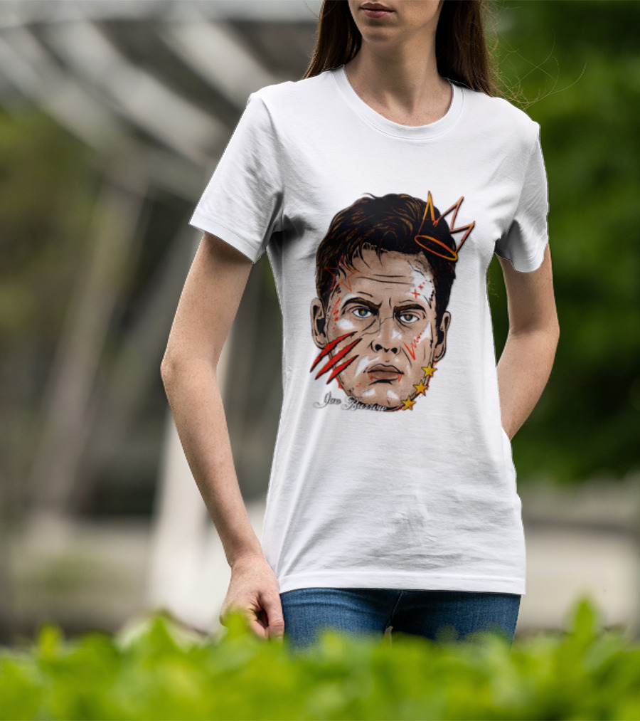Joe Burrow Fat Head Limited Edition Player Crowned Star Scratches T-Shirt