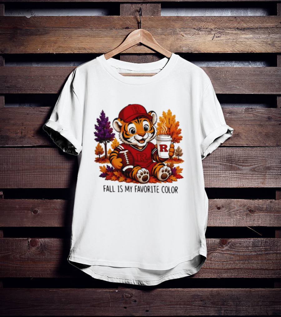 Rutgers Scarlet Knights Fall Is My Favorite Color Tiger Football 2026 T-Shirt