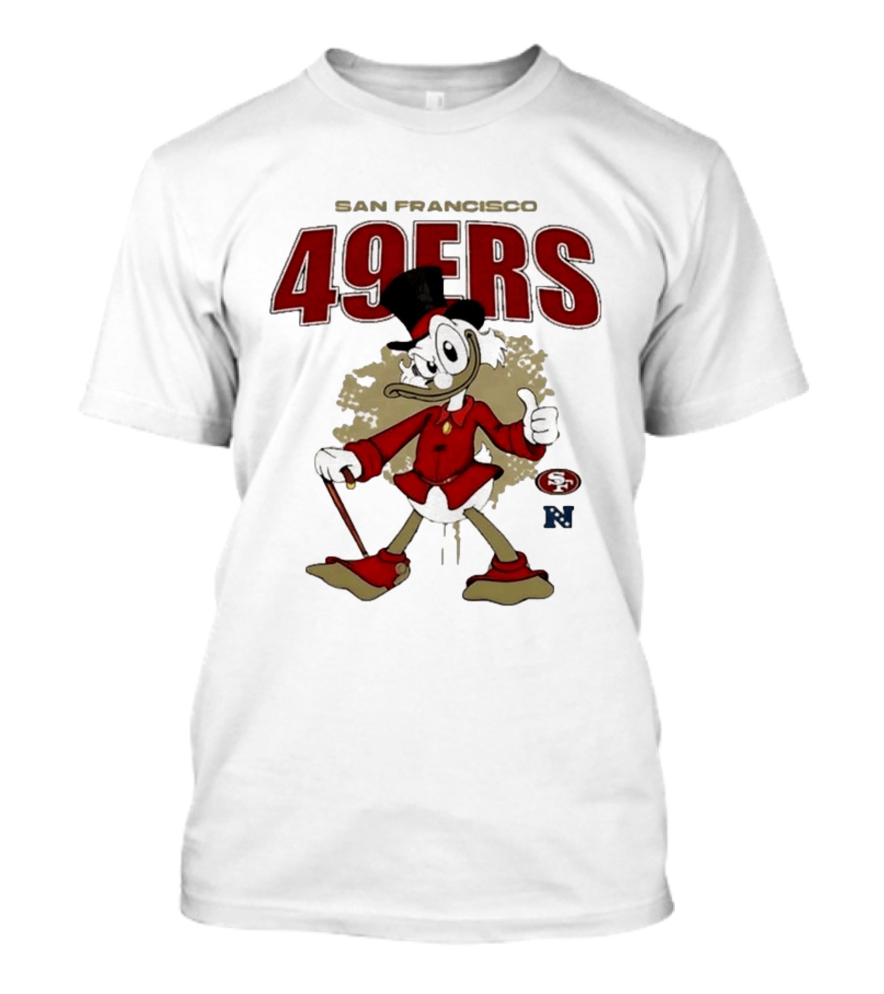 San Francisco 49ers Scrooge McDuck Crossover NFL Collaboration T-Shirt