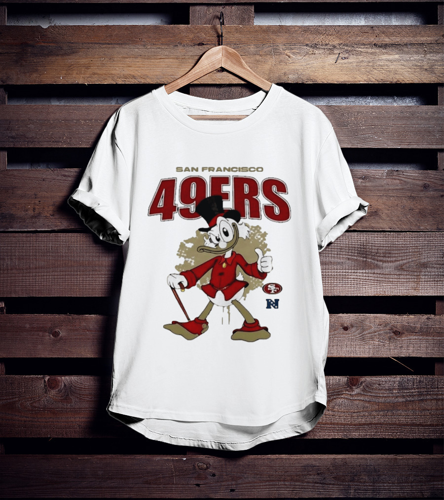 San Francisco 49ers Scrooge McDuck Crossover NFL Collaboration T-Shirt