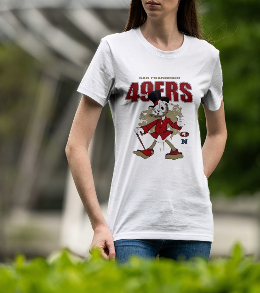 San Francisco 49ers Scrooge McDuck Crossover NFL Collaboration T-Shirt