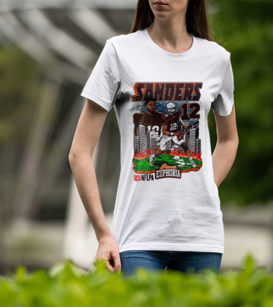 Sanders 12 Football Legend Euphoria NFCA Brand T-Shirt