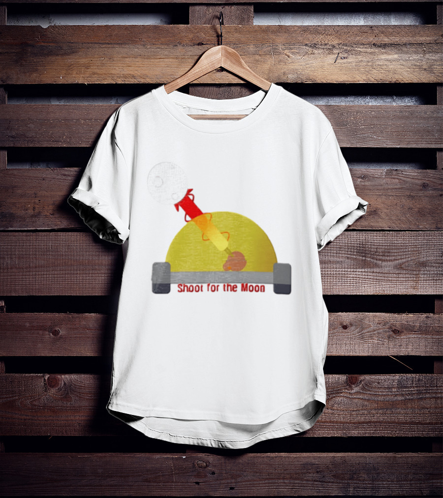 Shoot For The Moon Rocket Launcher Animation T-Shirt