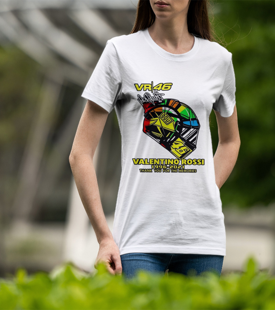 Valentino Rossi VR46 1996 2021 Thank You For The Memories Helmet T-Shirt