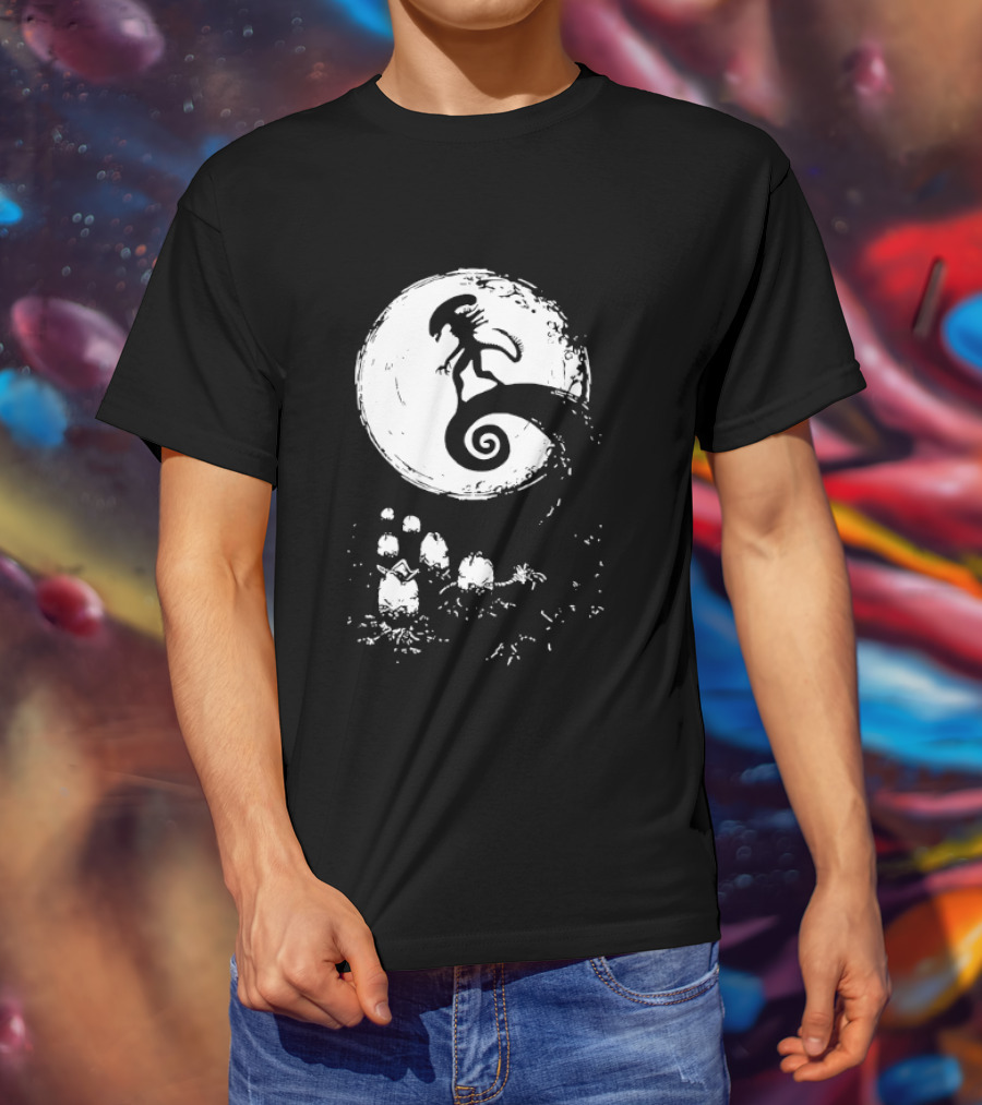Alien Xenomorph Nightmare Before Christmas Mashup T-Shirt