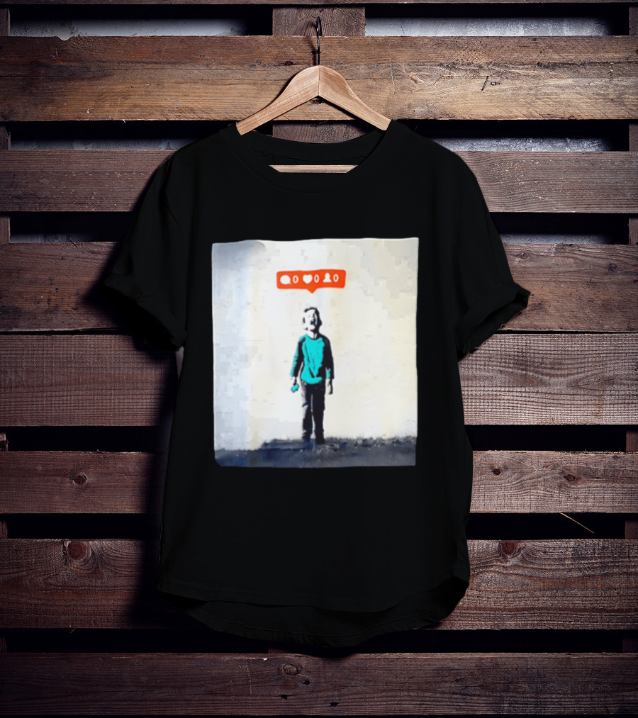 Boy With Zero Social Media Notifications And Screaming Expression T-Shirt