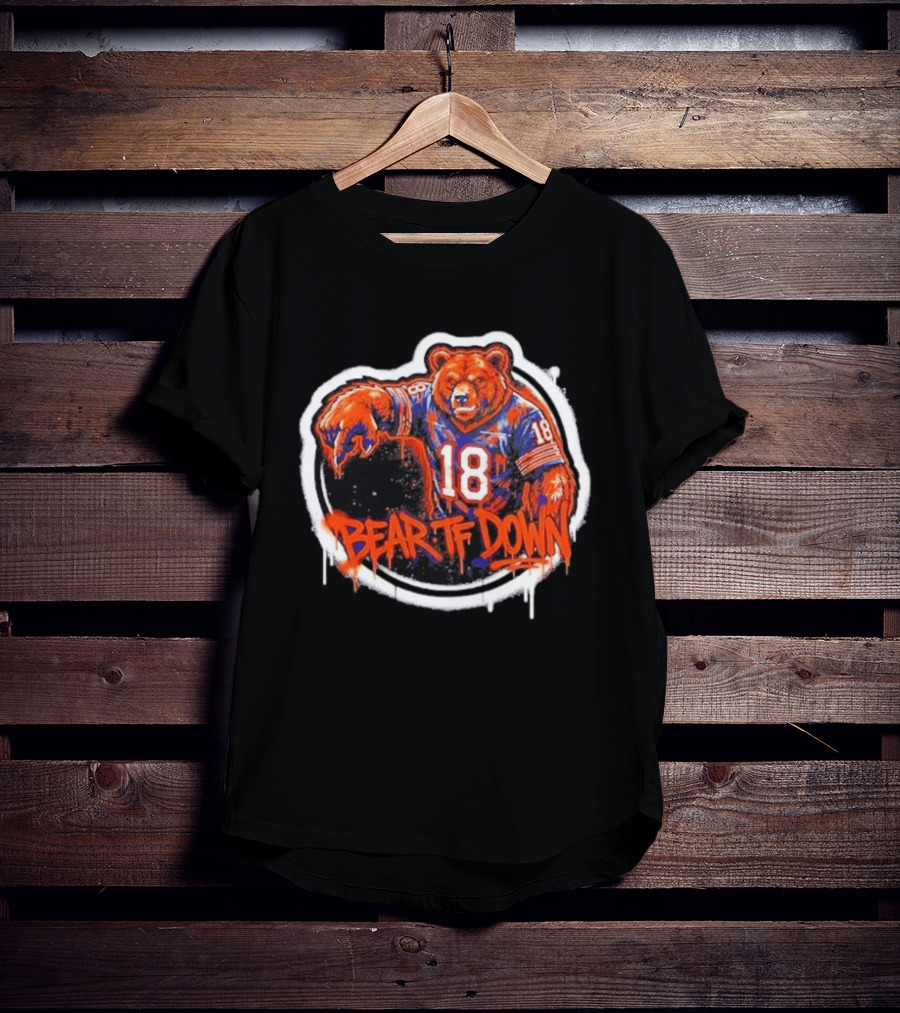 Caleb Williams 18 Chicago Bears Bear TF Down T-Shirt