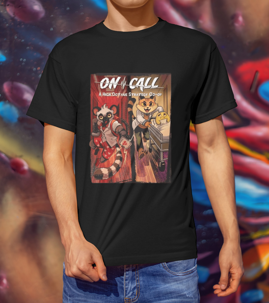 On Call A High Octane Strategy Co Op Lemur And Cat Doctors In Action T-Shirt