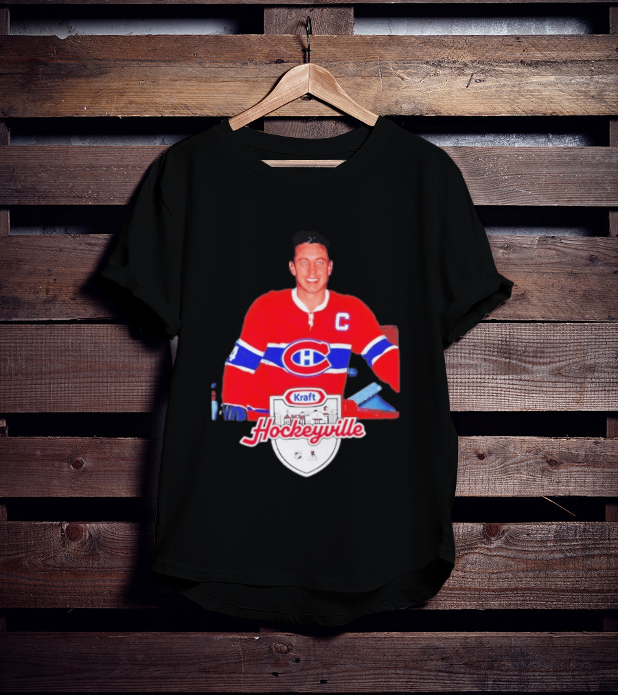 Jean Béliveau Montreal Canadiens Kraft Hockeyville Canadiens Logo Vintage Hockey T-Shirt