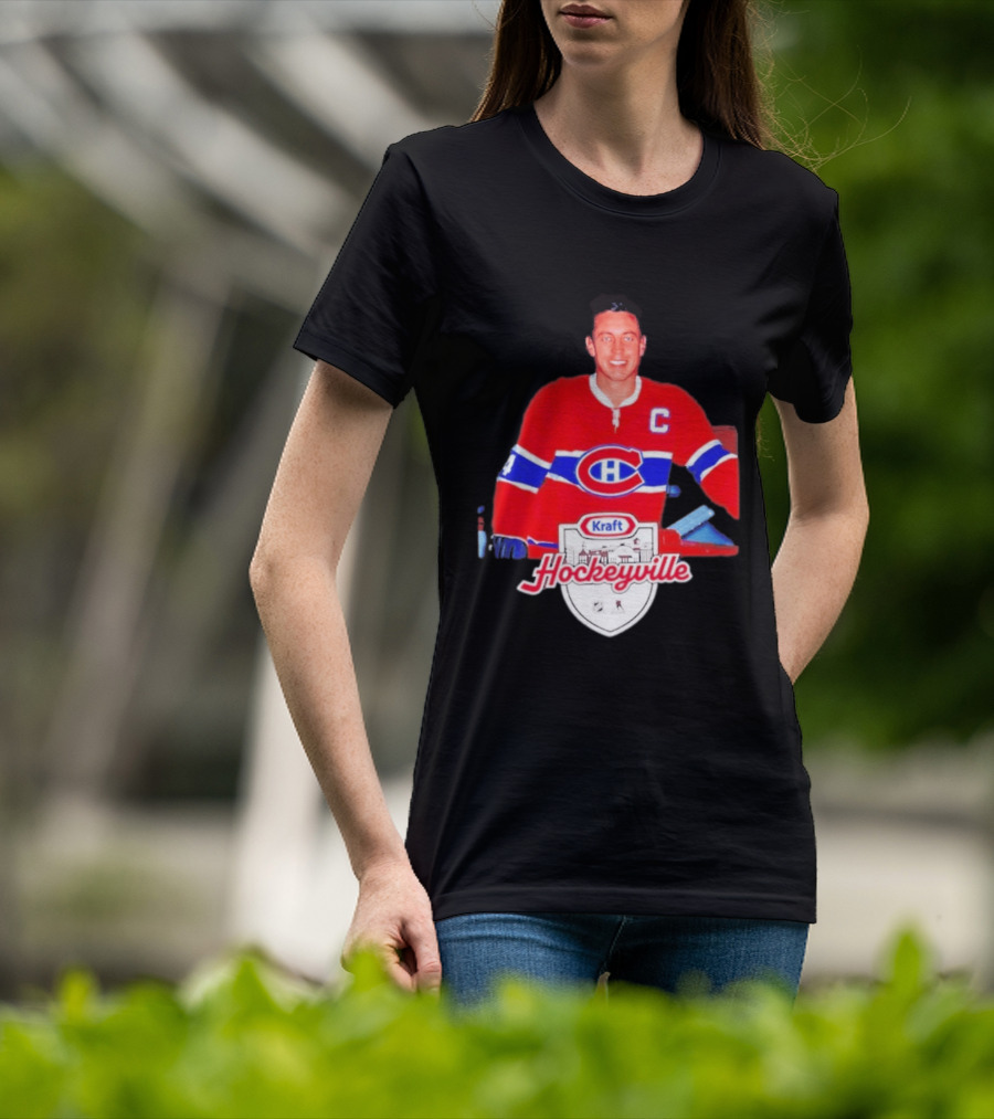 Jean Béliveau Montreal Canadiens Kraft Hockeyville Canadiens Logo Vintage Hockey T-Shirt