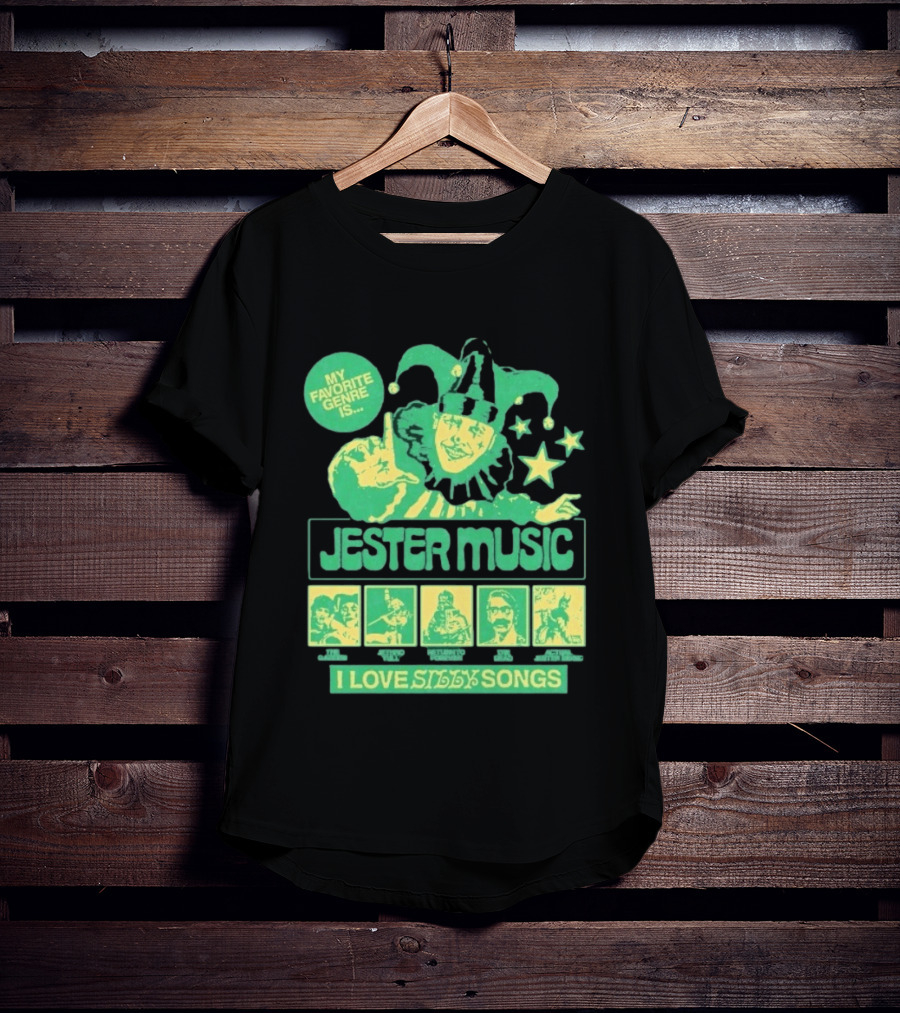 Jester Music My Favorite Genre Is The Garden Jethro Tull Return To Forever The Dead I Love Silly Songs T-Shirt